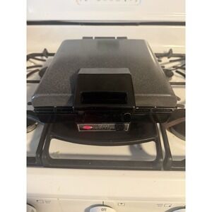 Vintage Dazey Short Order Chef Waffle & Sandwich Maker Griddle Black Tested 2500